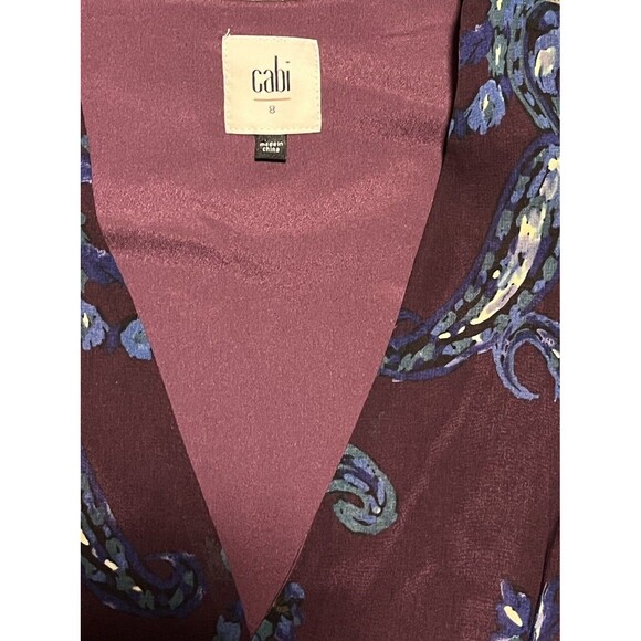Cabi Treasure Paisley Sleeveless Dress Women’s Size 8 Purple Blue #3461 - Picture 5 of 11